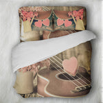 3D Music Guitar Bedding Set