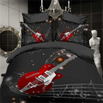 3D Music Guitar Bedding Set